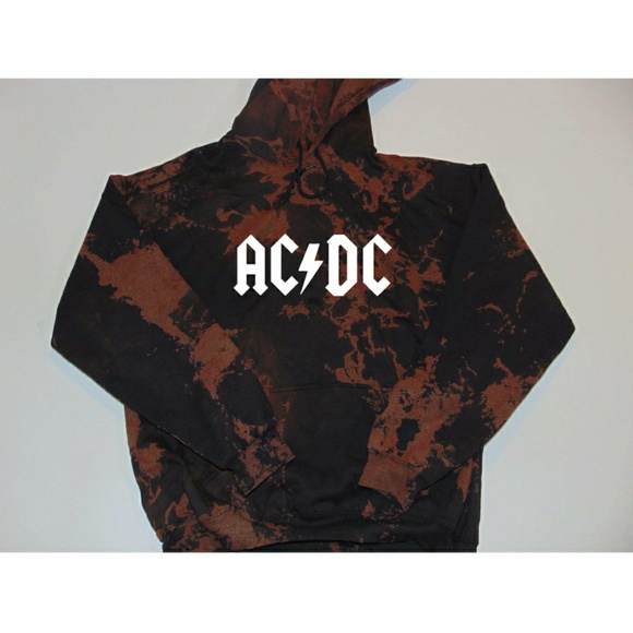 Vintage Other - vintage bleach washed hoodie ACDC